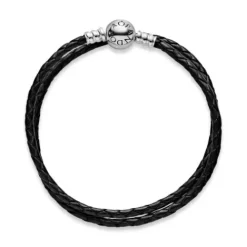 Pandora Armbänder-Schwarzes Zweifach Armband - 590745CBK
