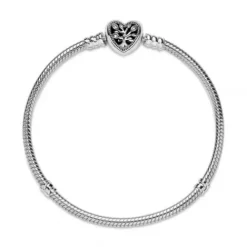 Pandora (Kette mit) Herz-Stammbaum Herzverschluss Schlangen Gliederarmband - 598827C01