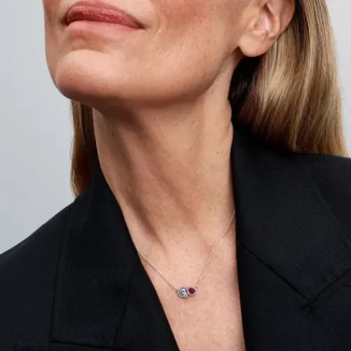 Pandora (Kette mit) Herz-Strahlenkranz Herzen Anhänger Halskette - 393632C01-45