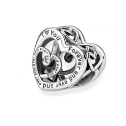 Pandora (Kette mit) Herz-Verschlungene Unendlichkeits Herzen Charm - 790800C00