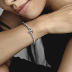 Pandora (Kette mit) Herz-Verschlungene Unendlichkeits Herzen Charm - 790800C00