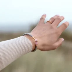 Paul Hewitt Armbänder-Anchor Bracelet Phrep Lite Rose Gold Nylon Grey White Light Pink