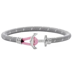 Paul Hewitt Armbänder-Anchor Bracelet Phrep Lite Silver Nylon Grey White Light Pink