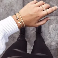 Paul Hewitt Armbänder-Armreif Anchor Cuff Gold - PH-BA-A-G