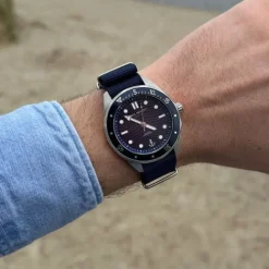 Paul Hewitt Textilarmband (Nato)-Ocean Diver Silber Blau Nato Blue - PH-W-0485