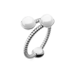 Paul Hewitt Ringe-Ring Rope Pearl Silver - PH-FR-ROPE-S