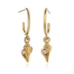 Paul Hewitt Ohrringe-Sea Shell Hoops Ohrringe Gold - PH-JE-0641