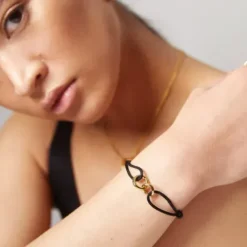 Paul Hewitt Armbänder-Waves Colour Armband Gold Schwarz - PH-FB-0289