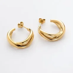 Paul Hewitt Ohrringe-Waves Ohrstecker Gold - PH-JE-0175