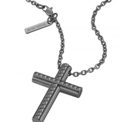 Police (Kette mit) Kreuz-Geometric Metal Halskette - PEAGN0001402