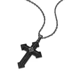 Police (Kette mit) Kreuz-Stoneset Halskette - PEAGN0036502