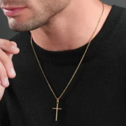 Police (Kette mit) Kreuz- Wrangell Halskette - PEAGN0010902