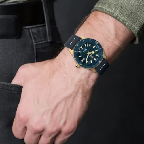 Rado Lederarmband-Captain Cook Automatic Bronze - R32504205