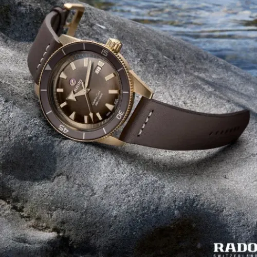 Rado Lederarmband-Captain Cook Automatic Bronze - R32504306