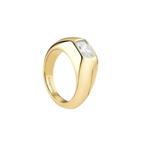 Rosefield Ringe-Octagon Zirconia Ring Gold