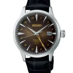 Seiko Lederarmband-Presage Automatic Cocktail Time GMT Rusty Nail - SSK039J1