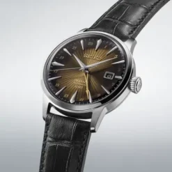 Seiko Lederarmband-Presage Automatic Cocktail Time GMT Rusty Nail - SSK039J1