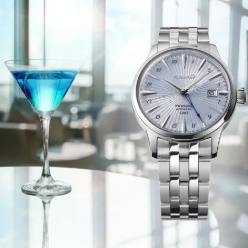 Seiko Metallarmband-Presage Automatic Cocktail Time GMT Sky Diving - SSK037J1