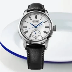 Seiko Lederarmband-Presage Automatic Craftsmanship Series Enamel - SPB495J1