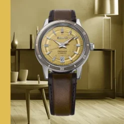 Seiko Lederarmband-Presage 60s Style Automatic - SRPL75J1