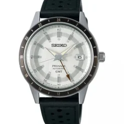 Seiko Lederarmband-Presage 60s Style Automatic GMT - SSK011J1