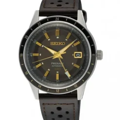 Seiko Lederarmband-Presage 60s Style Automatic GMT - SSK013J1