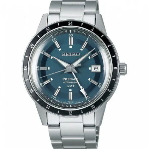 Seiko Metallarmband-Presage 60s Style Automatic GMT - SSK009J1