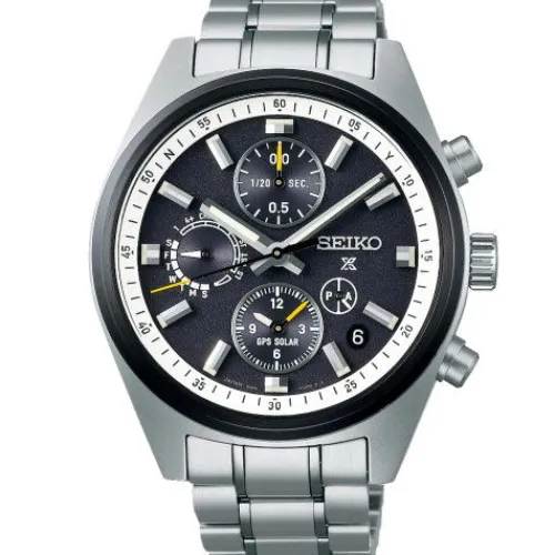 Seiko Metallarmband-Prospex Speedtimer GPS Solar Dual Time Chronograph - SSH167J1