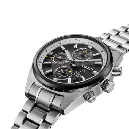 Seiko Metallarmband-Prospex Speedtimer GPS Solar Dual Time Chronograph - SSH167J1