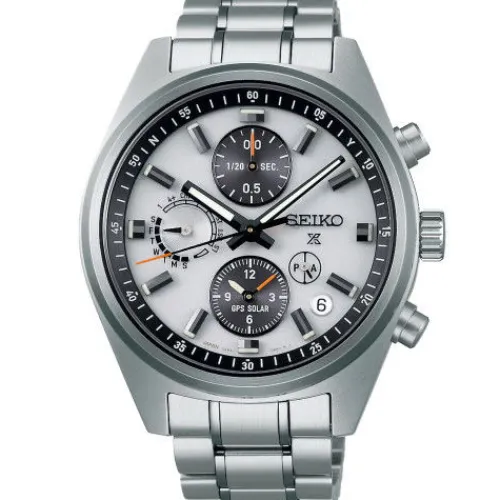 Seiko Metallarmband-Prospex Speedtimer GPS Solar Dual Time Chronograph - SSH165J1