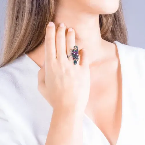 Seinerzeit Ringe-Antoine Papagei Ring - SZA-1990-254