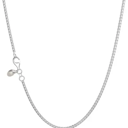 Seinerzeit Halsketten-Boxkette rhodiniert