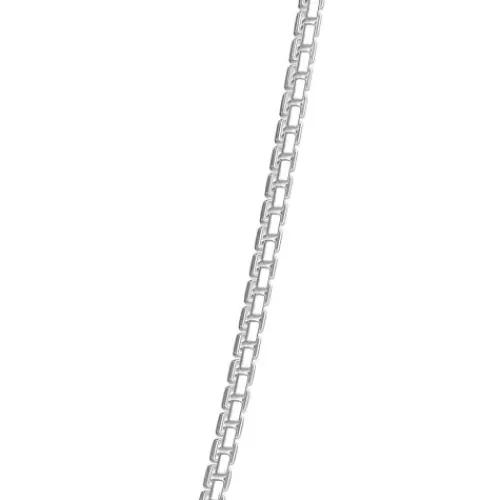 Seinerzeit Halsketten-Boxkette rhodiniert