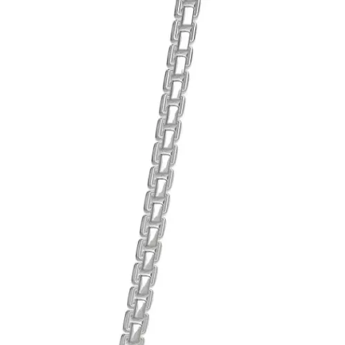 Seinerzeit Halsketten-Boxkette rhodiniert