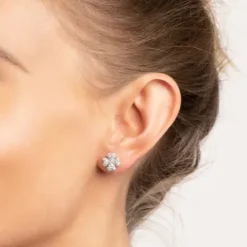 Seinerzeit Ohrringe-Clover Kleeblatt Ohrstecker - SZA-2990-272