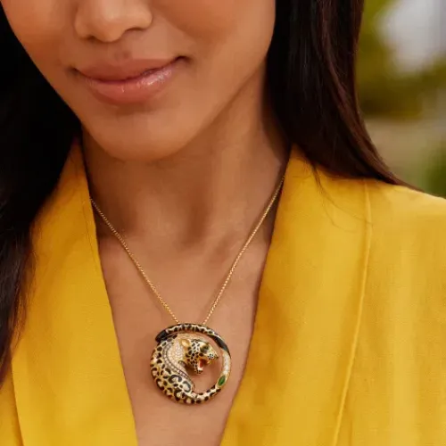 Seinerzeit Anhänger-Kiani Leoparden Anhänger/Brosche - SZA-3960-410