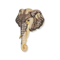 Seinerzeit Anhänger-Raja Elefanten Anhänger/Brosche - SZA-3960-416