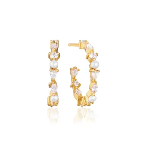 Sif Jakobs Ohrringe-Adria Medio Creolen - SJ-E12235-PCZ-YG