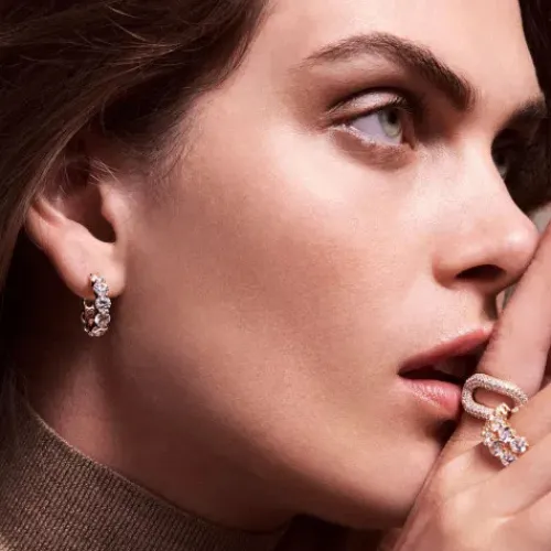 Sif Jakobs Ohrringe-Belluno Creolen - SJ-E42115-CZ-SG