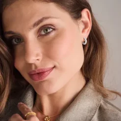 Sif Jakobs Ohrringe-Belluno Parvus Creolen - SJ-E42114-CZ-SS