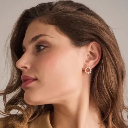 Sif Jakobs Ohrringe-Biella Perla Ohrringe - SJ-E2432-PCZ-YG