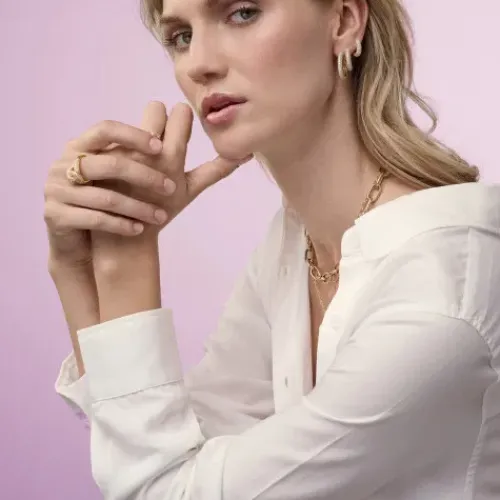 Sif Jakobs Ohrringe-Carrara Grande Ohrringe - SJ-E2475-CZ-YG