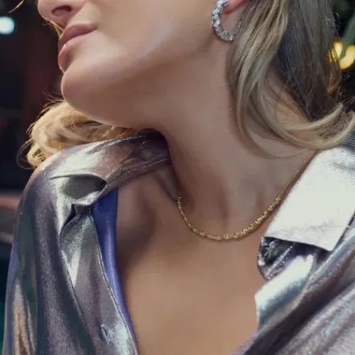 Sif Jakobs Halsketten-Ellera Ovale Halskette - SJ-N2415-CZ-YG