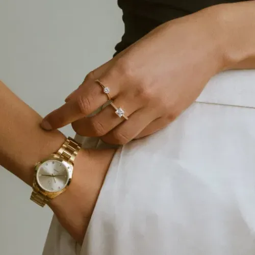 Sif Jakobs Ringe-Ellera Quadrato Ring - SJ-R42280-CZ-YG