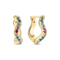 Sif Jakobs Ohrringe-Ellera Waves Medio Ohrringe - SJ-E3859-XCZ-YG