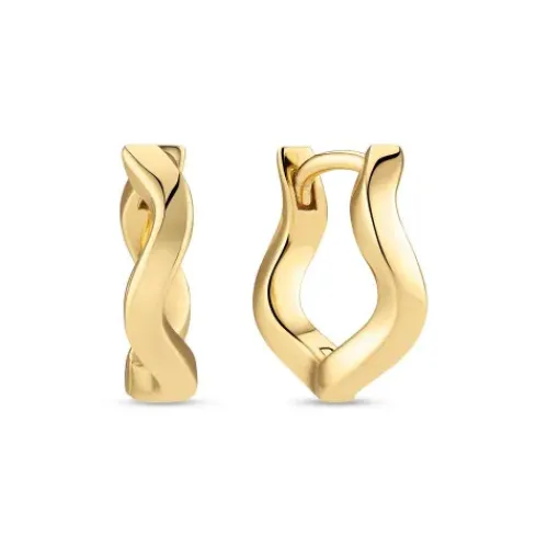 Sif Jakobs Ohrringe-Ellera Waves Medio Pianura Ohrringe - SJ-E3859-YG