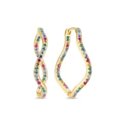 Sif Jakobs Ohrringe-Ellera Waves X-Grande Ohrringe - SJ-E3879-XCZ-YG