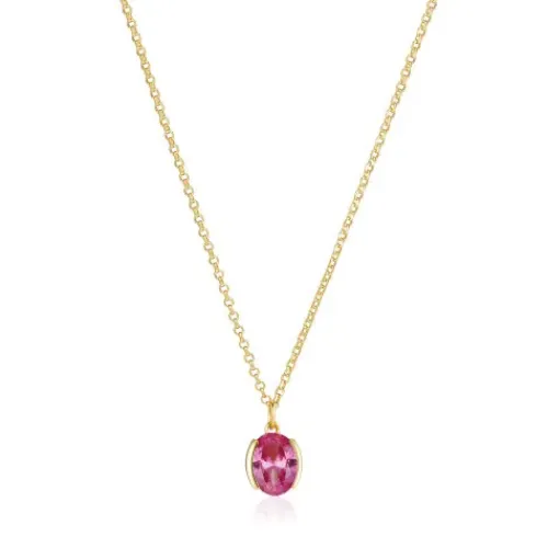 Sif Jakobs Halsketten-Ellisse Carezza Halskette - SJ-N2353-PKCZ-YG