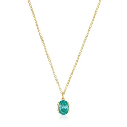 Sif Jakobs Halsketten-Ellisse Carezza Halskette - SJ-N2353-TQCZ-YG