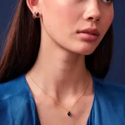 Sif Jakobs Halsketten-Ellisse Carezza Halskette - SJ-N2353-BLCZ-YG